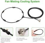 Outdoor Misting Fan Kit for Cool Patios