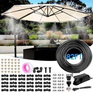 82FT Misting Cooling System with 30 Nozzles
