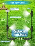 Outdoor Patio Misting System with 21 Brass Nozzles