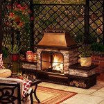 Sunjoy Outdoor Wood Burning Patio Fireplace Set