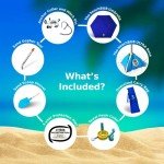 All-In-One Beach Umbrella with Ultra Base - Deep Ocean Blue