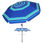 7ft Heavy Duty Beach Umbrella with Table Tray