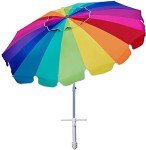 7.5ft Heavy Duty Beach Umbrella with Tilt Feature