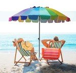7.5ft Heavy Duty Beach Umbrella with Tilt Feature