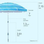 High Wind Beach Umbrella with Sand Anchor & Tilt