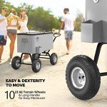 VINGLI 80 Quart Rolling Patio Cooler Cart