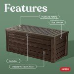 Keter 150 Gallon Wood Grain Patio Deck Box