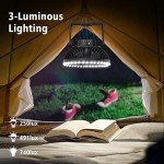 Rechargeable LED Camping Fan with Hanging Hook