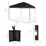 Pop-Up Canopy Shelter with Carry Case - Gray
