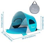 WolfWise UPF 50+ Instant Beach Tent Umbrella