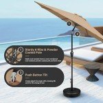 Deluxe 9FT Patio Umbrella with Tilt and Crank