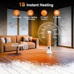 1500W Infrared Electric Patio Heater with Remote
