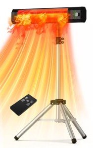 Electric Patio Heater with Remote Control, 1500W