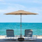 Deluxe 9FT Patio Umbrella with Tilt and Crank