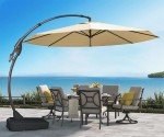 12 FT Sunbrella Cantilever Umbrella with Base