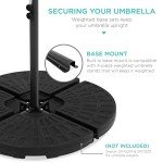 10ft Solar LED Offset Patio Umbrella - Tan