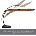 12 FT Sunbrella Cantilever Umbrella with Base