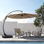 12 FT Sunbrella Cantilever Umbrella with Base
