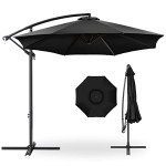 10ft Offset Hanging Patio Umbrella with Tilt - Black