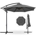 10ft Offset Patio Umbrella with Easy Tilt - Gray