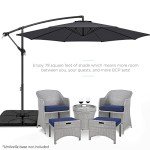 10ft Offset Patio Umbrella with Easy Tilt - Gray