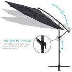 10ft Offset Patio Umbrella with Easy Tilt - Gray