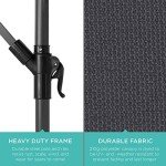 10ft Offset Patio Umbrella with Easy Tilt - Gray