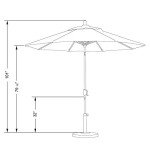 9' Round Sunbrella Patio Umbrella with Tilt