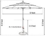 9ft EliteShade Market Umbrella with Ventilation