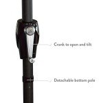 9' Round Aluminum Market Umbrella with Auto Tilt