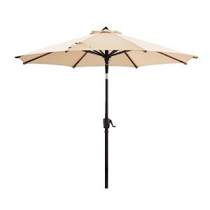 9 FT Beige Patio Market Umbrella with Tilt