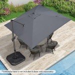 10ft Purple Leaf Cantilever Patio Umbrella - Grey