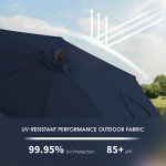 BLUU MAPLE 9FT Outdoor Patio Umbrella - Navy