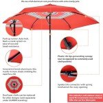 UUMBRI 7.5ft Heavy-Duty Outdoor Patio Umbrella - Red