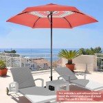 UUMBRI 7.5ft Heavy-Duty Outdoor Patio Umbrella - Red