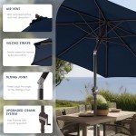 BLUU MAPLE 9FT Outdoor Patio Umbrella - Navy