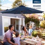 BLUU MAPLE 9FT Outdoor Patio Umbrella - Navy