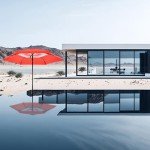 UUMBRI 7.5ft Heavy-Duty Outdoor Patio Umbrella - Red