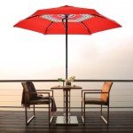 UUMBRI 7.5ft Heavy-Duty Outdoor Patio Umbrella - Red