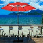 UUMBRI 7.5ft Heavy-Duty Outdoor Patio Umbrella - Red