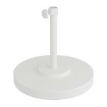50 lbs Round Concrete Umbrella Base - White Frame