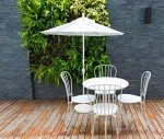 9' Round Aluminum Market Umbrella with Tilt