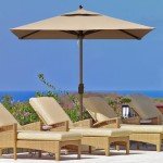 Heather Beige 6x6 Ft Square Patio Umbrella