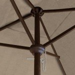 Heather Beige 6x6 Ft Square Patio Umbrella
