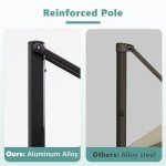 10FT Square Cantilever Patio Umbrella with Tilt