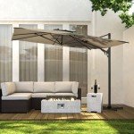 10FT Square Cantilever Patio Umbrella with Tilt