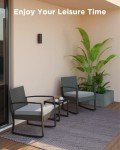 3-Piece Outdoor Rattan Rocking Bistro Set