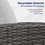 4-Piece Wicker Patio Furniture Set with Cushions