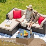 Devoko All-Weather 5-Piece Patio Sofa Set