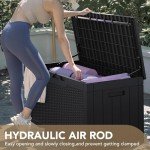 Devoko Waterproof 100 Gallon Outdoor Storage Box